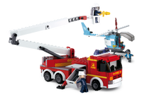 Fire Truck with Cherry Picker Arm and Helicopter (394 Pcs)