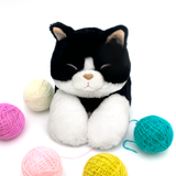 Tuxedo Cat Plush Sleeping Pillow. X-Large