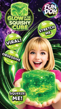 Fun Doh Glow in the Dark Squishy Sparkle Cube - 12/Display