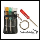1 Mini Screwdriver Set - Functional Tool Keychain - Fun Part
