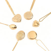 18K Gold PVD Stainless Steel Round Floral Textured Locket