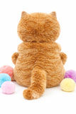 Furry Cat Stuffed Animal 25cm Orange Tabby Kitty