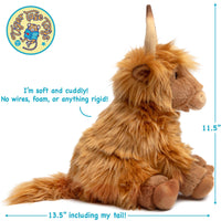 Henley The Highland Cow | 11 Inch Stuffed Animal Plush | By