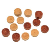 Old School Brown and Natural Wooden Checkers Set -11.75 in.