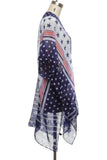 Americana Star Printed Kimono Cardigan