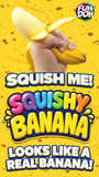 Fun Doh Squishy Banana Stress Relief Toy - 6/Display