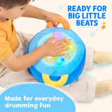 Baby Shark Plush Drum Blue - Soft Musical Baby Toy