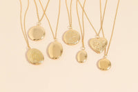 18K Gold PVD Stainless Steel Round Floral Textured Locket