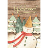 😲 Welcome Snowman Garden Flag