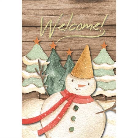 😲 Welcome Snowman Garden Flag