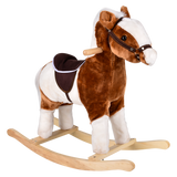 LIL PINTO HORSE W/ BROWN SADDLE ROCKER