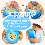 Baby Shark Plush Drum Blue - Soft Musical Baby Toy