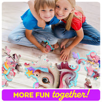 Jumbo Shimmery 45-Piece Unicorn Floor Puzzle for Kids