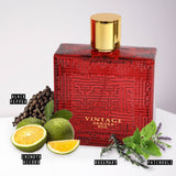 Vintage Heroes Red Spray Cologne Eau De Parfum For Men
