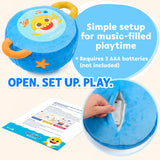 Baby Shark Plush Drum Blue - Soft Musical Baby Toy