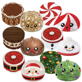 Fun Doh Christmas Dumpling Squishy Toy 12pc Holiday Display