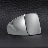 Stainless Steel Polished Blank Signet Ring