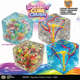 Fun Doh Squishy Charm Cube Fidget Toy Variety - 12/Display