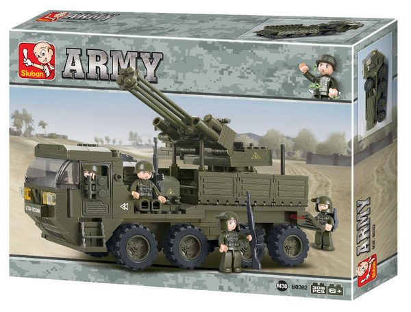 Heavy Anti-Aircraft Transport Building Brick Kit (306 Pcs)