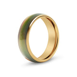 18k Gold PVD Coated Mood Band Stainless Steel Ring