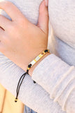 Engravable Cutout Heart Friendship Curved Bar Bracelet