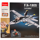 Model F-18 Hornet Fighter Jet Building Brick Kit (628 pcs)