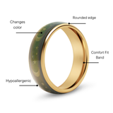 18k Gold PVD Coated Mood Band With Stars And Moons Stainless