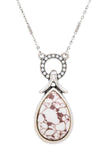 Genuine Stone Pendant Necklace Set