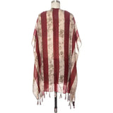 Vintage US Flag Shaped Shawl