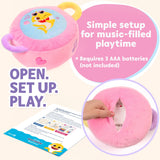 Baby Shark Plush Drum Pink - Soft Musical Baby Toy