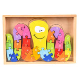 9.25" x 6.5" WOODEN OCTOPUS LETTER PUZZLE