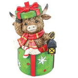 Christmas Highland Cow Gift Box Tabletop Assorted