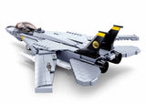 Model Bricks F14 Fighter Jet Building Brick Kit (396 Pcs)