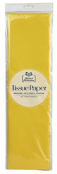 Party Tissue Paper Yellow, 10Sheets Party Wrapping Paper