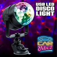 CAR VIBEZ USB SUCTION DISCO BALL LIGHT SHOW