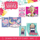 Mother's Day Jumbo Pop-Up Card Assortment - 6/Pack