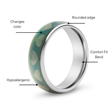 Mood Band With Hearts Stainless Steel Ring