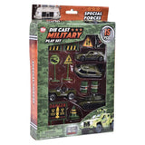 15Pc Diecast Military Play Set