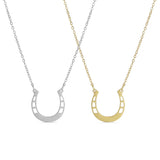 18" Engravable Stainless Steel Horseshoe Necklace