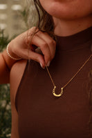 18" Engravable Stainless Steel Horseshoe Necklace