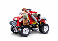 Off-Road Red Monster Car Building Brick Kit (150 pcs)