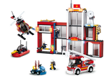 Large Fire Station Building Brick Kit (612 Pcs)