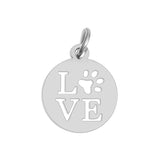 18K Gold PVD Stainless Steel Paw Print Love Charm