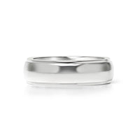 Highly Polished Rounded Center with Edge Stainless Steel Blank Ring