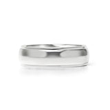 Highly Polished Rounded Center with Edge Stainless Steel Blank Ring