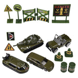 15Pc Diecast Military Play Set