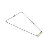 Blank Polished Bar Stainless Steel Necklace: Rainbow