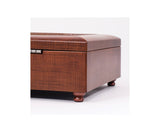 ORNATE WOODEN MUSIC BOX WOODGRAIN