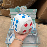 JUMBO White Dice Squishy 4pc | A105