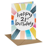 Recycled Paper Birthday Age 21 Card |AGRP| 7261447